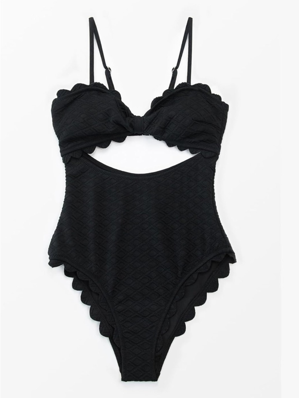 Cupshe Scallop Trim One Piece Swimsuit